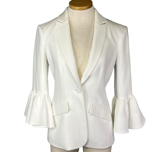Cinq A Sept Madeline Bell-Sleeve Blazer Women 2 in White